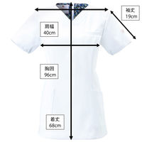 フォーク ワコールHIコレクション スクラブ ホワイトM HI700-1-M 1枚　スクラブ