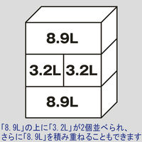【コンテナ】 アスクル 「現場のチカラ」 サンボックス＃9B-2クリア 8.9L 1個  オリジナル