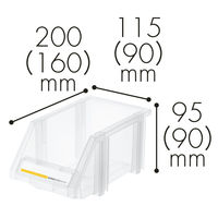 【パーツボックス】　現場のチカラ　組み合わせ収納ボックス　クリア　S オリジナル
