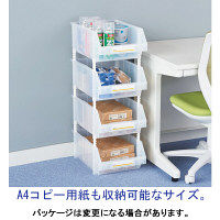 【パーツボックス】　現場のチカラ　組み合わせ収納ボックス　クリア　LL　1セット（4個） オリジナル