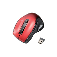 ワイヤレスマウス 無線 2.4GHz 5ボタン ブルーLED 高速スクロール レッド M-A-BL03DBRD エレコム 1個  オリジナル
