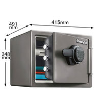 【設置込】セントリー テンキー式耐火・耐水金庫 （1時間耐火） 22.8L ガンメタルグレー 幅415×奥行491×高さ348mm 1台（直送品）
