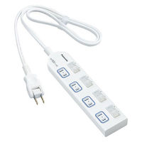 パナソニック電工 ザ・タップX ホワイト 2P式 4個口 1m 個別スイッチ付き WHA25144WP 1個