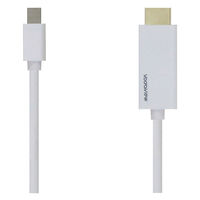 Vodaview　変換ケーブル　mini Displayport[オス]→HDMI[オス]　1.8m/ホワイト/TB対応　VV-MDPHDA-HD018-W2