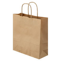 丸紐クラフト紙手提袋薄型エコノミー260×280×100 茶 1袋（50枚入）