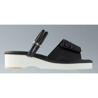 山一 2WAY面ファスナーサンダル ブラック S 7703 1足　ナースサンダル