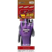 【背抜き手袋】 アトム タフレッドスリム 1450 パープル/ブラック M 1セット（10双：1双入×10袋）