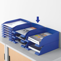 ライツ　レタートレー　スタンダード　ブルー　A4タテ　10個　5227-00-35