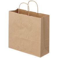 丸紐クラフト紙手提袋薄型エコノミー320×310×115 茶 1セット（100枚：50枚入×2袋）