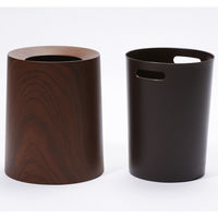 ideaco tubelor ROSEWOOD HOMME 木目調 丸型ダストボックス おしゃれ ゴミ箱 幅260×奥行260×高さ310mm