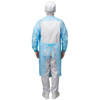 ポリエチレンガウン　ゴムタイプ　ブルー　フリーサイズ　PEG-4　1セット（100枚）　伊藤忠リーテイルリンク