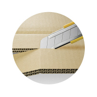 オルファ　カッター　万能M厚型　イエロー　203BSY　（直送品）