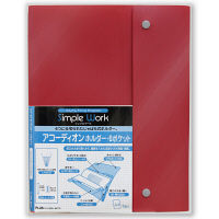 プラス　アコーディオンホルダ・6仕切り　FL-115CH　RD　（直送品）