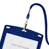 オープン工業　吊下名札レザー調　青　N-123P-BU　（直送品）