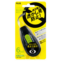 プラス 裏から見えない修正テープ6mm本体グリーン WH-016P 1個