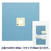 日本メディカルプロダクツ　穴あき撥水オイフ（テープ付／６００×６００ｍｍ／φ６０）　ＲＨ‐２２Ｃ６０Ｔ‐ＰＰ　1パック(20枚入)