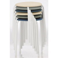 TOKIO　丸椅子（抗菌張地）　グレー　1箱（6脚入）