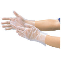 トラスコ中山 TRUSCO LDポリエチレン製使いきり手袋 M 半透明 内エンボス 1箱（100枚入）