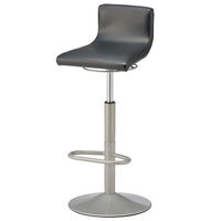 well-be ハイスツール（昇降式） 背付ブラック 座面高さ615～740mm 1セット（2脚）【ハイチェア】幅392mm 昇降式 ミーティングチェア