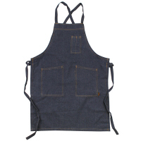 【ワークエプロン】 カジメイク デニム胸付前掛（タスキ） 1910 ネイビー フリー 1セット（5枚）