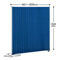 トヨダプロダクツ クロスパーティション ネイビー 幅462～1800×奥行404×高さ1529mm 10253 1台 蛇腹パーテーション 自立タイプ