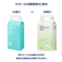 【大人用おむつ/紙パンツ】アスクル×エルモアいちばん　うす型パンツL～LLサイズ　約2回分　1箱（18枚入×6パック）※変更後パッケージのお届け オリジナル