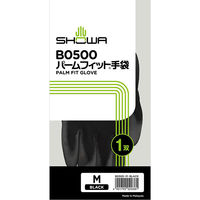【ウレタン背抜き手袋】 ショーワグローブ パームフィット手袋 B0500 ブラック M 1セット（10双：1双入×10袋）