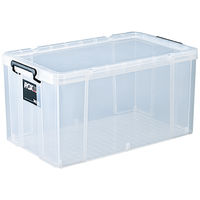【フタ式収納】　天馬　 ロックス　740-2L　クリア　幅44.0×奥行74.0×高さ36.0cm　1箱（2個入）