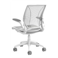 【軒先渡し】 ヒューマンスケール ディフリエントワールド オフィスチェア ホワイトフレーム メッシュ ワールドチェア 肘付 ホワイト 1脚（直送品）