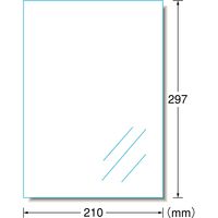 エーワン（A-one）ラベルシール PPCラベル 透明ツヤ消しフィルム レーザー シール A4 透明 ノーカット 100シート 徳用 27003