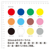 エーワン（A-one）カラーラベル 整理・表示用 シール ステッカー  丸型 直径30mm 白 11面 14シート(154片)  07240