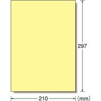 エーワン（A-one）ラベルシール 色上質紙タイプ プリンタ兼用 封筒 シール ステッカー A4 クリーム ノーカット 15シート  28494