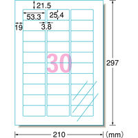 エーワン（A-one）ラベルシール パッケージラベル 光沢フィルム インクジェット シール ステッカー A4 透明 30面 10シート  28973