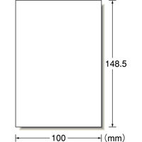 エーワン（A-one）はがきサイズのプリンタラベル パッケージラベル 光沢紙  インクジェット 封筒   ノーカット 12シート  29301