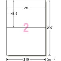 エーワン（A-one）ラベルシール 表示・宛名ラベル マット紙 プリンタ兼用 封筒 シール ステッカー A4 2面  22シート  72202
