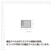 エーワン 備品ラベル 整理・表示用 フィルム シルバー 1片（42×32mm） 1袋（5シート 40片入） 08038（取寄品）