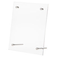 アスクル　片面用L型　ビス留めカード立て　レジサイン　写真Lサイズ　1個　 オリジナル