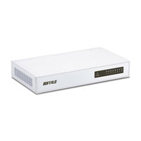 バッファロー 10/100Mbps対応 スイッチングHub 金属筐体/電源内蔵 LSW4-TX-8NS/WH 1台（直送品）
