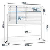 プラス WBシリーズ 罫引（両面･1ヶ月予定表/片面無地）ホーローホワイトボード 幅1892mm イレーザー付 1台（2梱包）