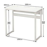 Ceha プレノデスクシステム ハイデスク 引出し無し ホワイト天板/ホワイト脚 幅1200×奥行600×高さ1000mm 1台 (4梱包)
