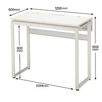 Ceha プレノデスクシステム ハイデスク 引出し付き ホワイト天板/ホワイト脚 幅1200×奥行600×高さ1000mm 1台 (5梱包)