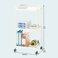 トヨダプロダクツ　ブックラックワゴン　高重量タイプ　3段マルチ　幅490×奥行352×高さ952mm 1台