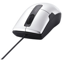 バッファロー 有線マウス（静音） BSMBU26SMシリーズ シルバー ブルーLED式/3ボタン/静音タイプ BSMBU26SMSV