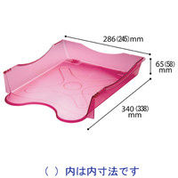 ソニック トレー レタートレー メガタフトレー クリアピンク DA-2658-CP