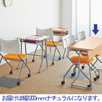 アール・エフ・ヤマカワ 研修用デスク2 幅1200mm 2人用 ナチュラル RFJD2-1245N 1台