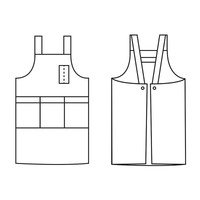 アイ・フィット工業　撥水エプロン　ベージュ　1枚