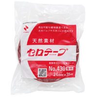 ニチバン セロテープ（着色）24mm×35m 赤 1巻 4301-24
