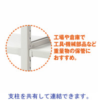サンケイ鋼器　中量ラック 300kg　本体（天地4段） 幅1855×奥行930×高さ1800mm ホワイトグレー 1セット（8梱包）