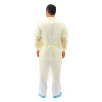 イワツキ NEWアイソレーションガウン イエロー フリーサイズ 10枚 004-42270 1パック(10枚入)