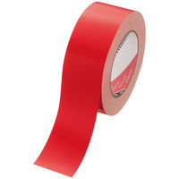 【ガムテープ】 布粘着テープ No.145 0.31mm厚 幅50mm×長さ25m 赤 オリーブテープ 寺岡製作所 1セット（5巻入） 419-6007